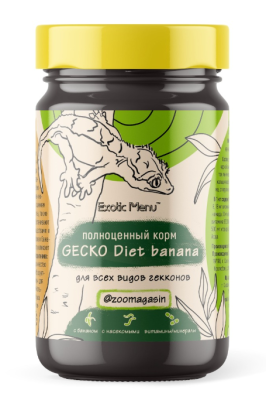 ExoticMenu GECKO Diet banana корм для гекконов с бананом и насекомыми, 50гр